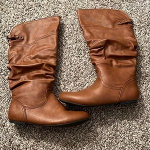 Brown knee boots
